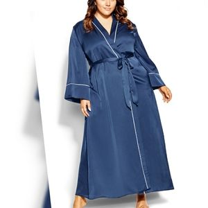 New City Chic Blue Nora Robe Size 16